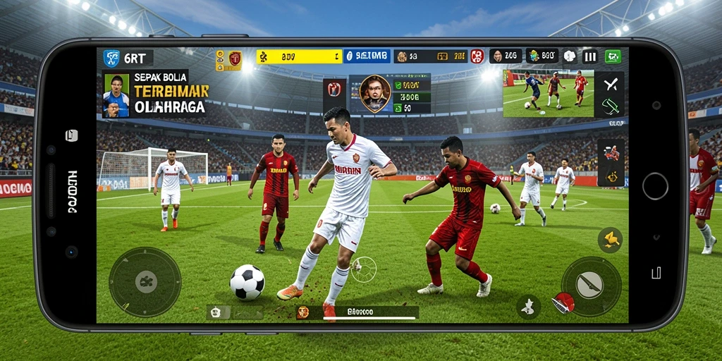 Gameplay menarik dalam 6RT menghadirkan pengalaman sepak bola yang seru.