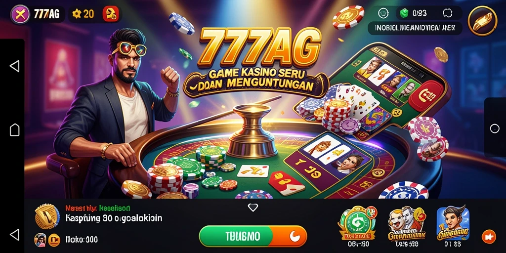 Tampilan gameplay seru di aplikasi Kasino 777AG.