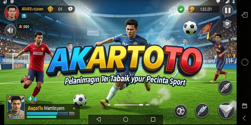 Screenshot gameplay menunjukkan serunya pertandingan olahraga di AKARTOTO.