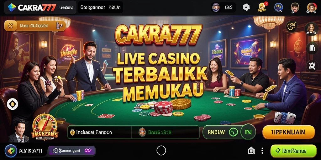 Tampilan gameplay Live Casino yang seru dan interaktif di CAKRA777.