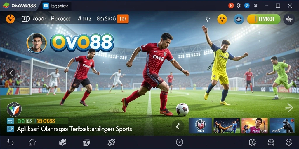 Tampilan gameplay menarik dengan berbagai pilihan olahraga.