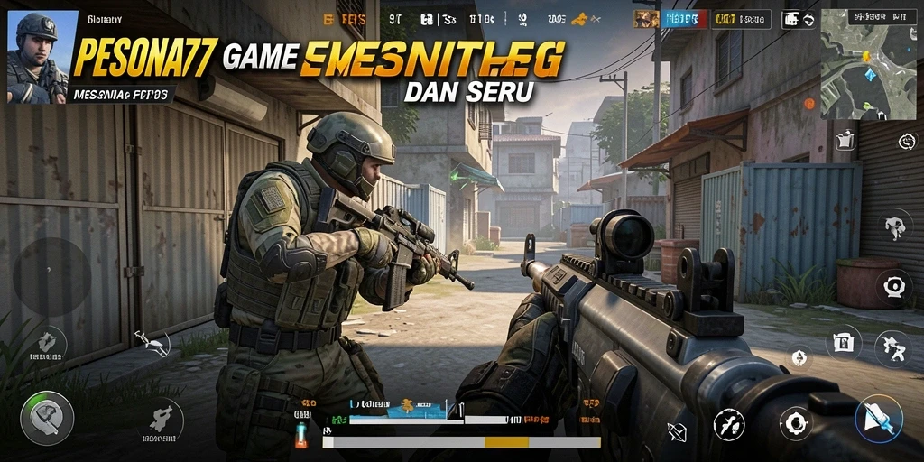 Screenshot gameplay PESONA77 menampilkan aksi tembak-menembak yang mendebarkan.