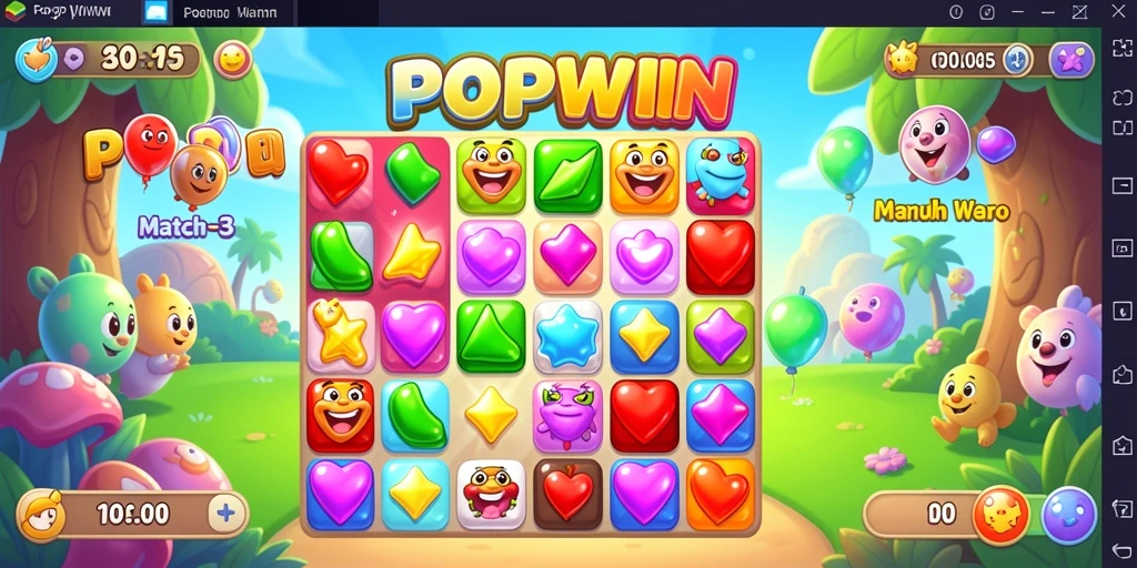 Gameplay seru dan menantang di POPWIN, penuh warna.