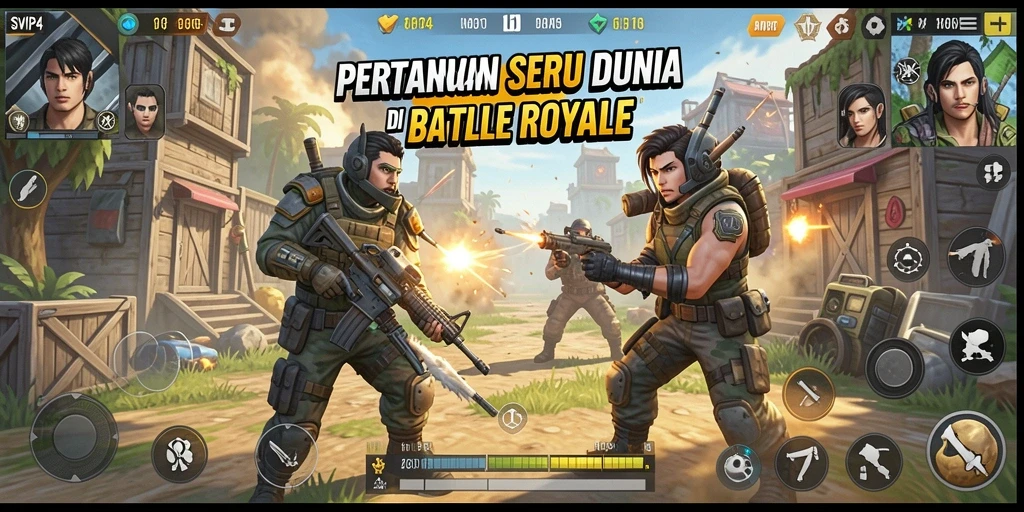 Gameplay intens di SVIP4 saat bertarung dengan pemain lain.