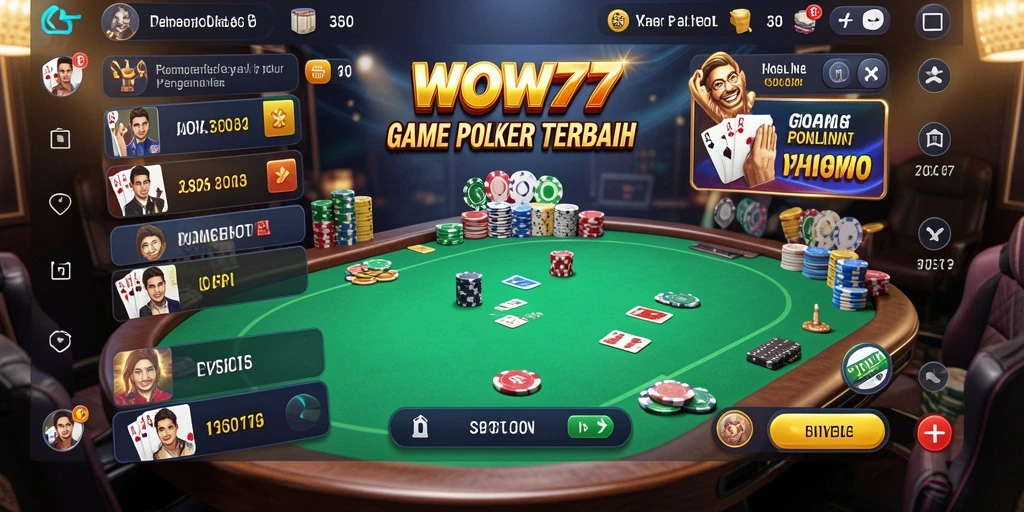Gameplay seru di WOW77 yang menampilkan aksi Poker yang mendebarkan.